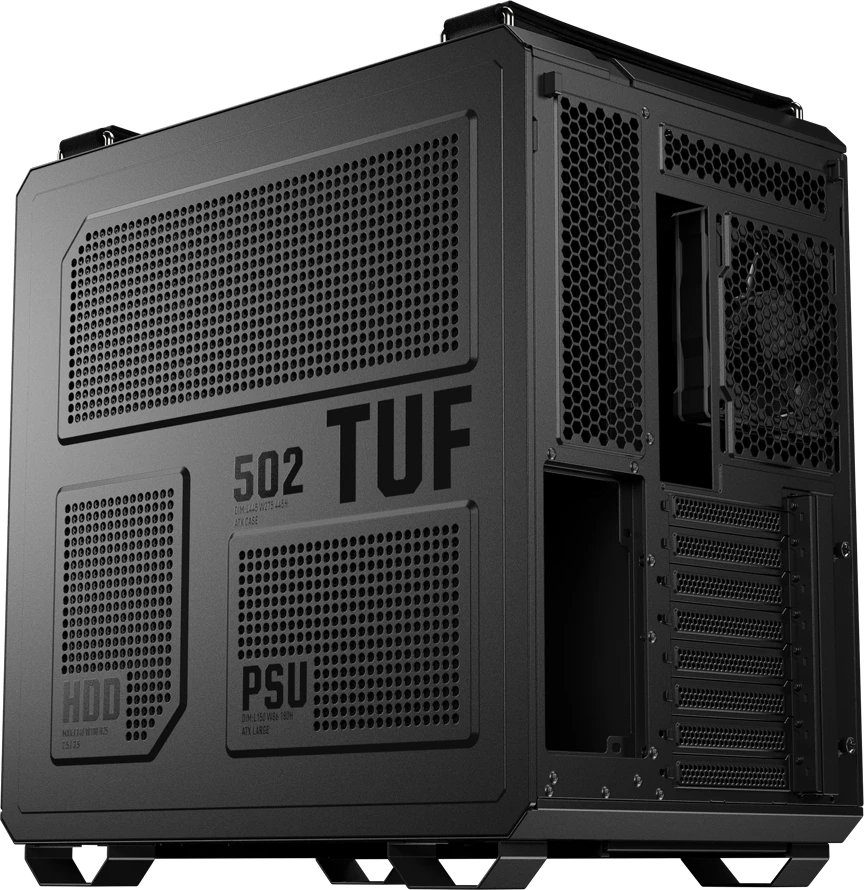 Kasë ASUS TUF Gaming GT502 Horizon ARGB ATX, dual-chamber, tempered glass, 4x 120mm ARGB fans, USB Type-C, e zezë