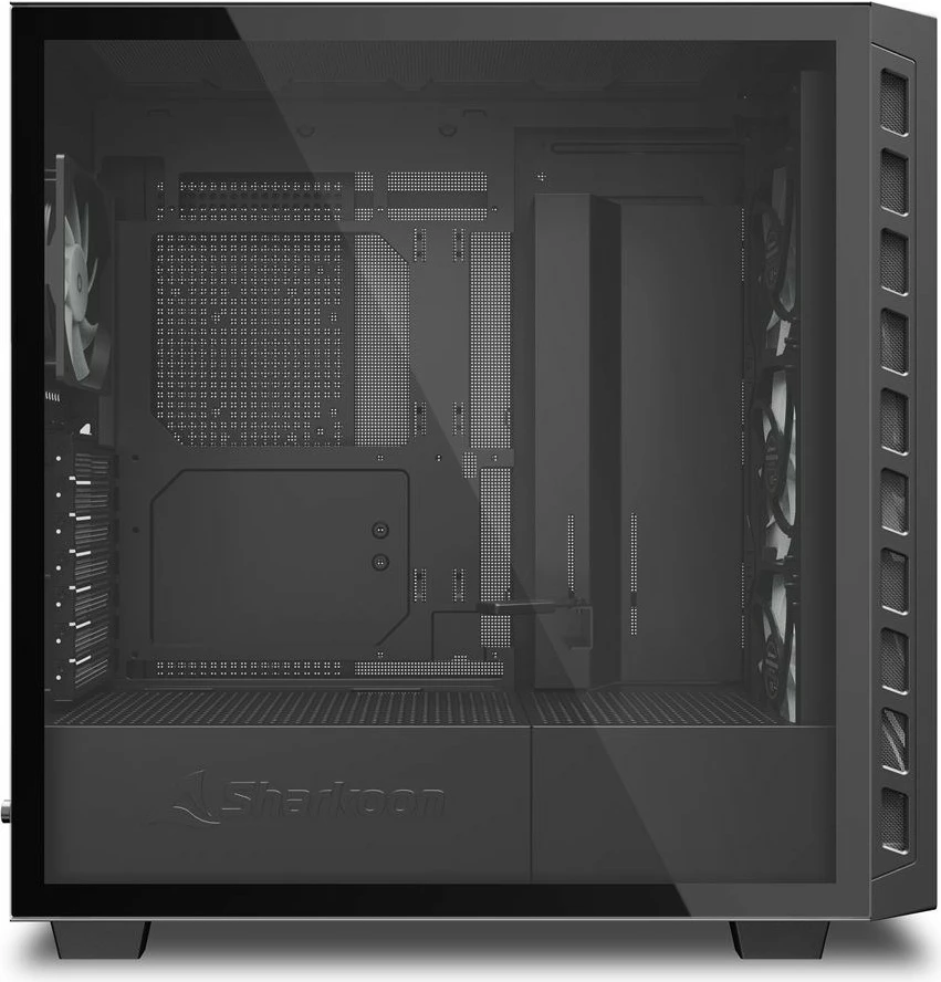 Kasë Sharkoon Rebel C80G RGB ATX, 1 xhami, e zezë