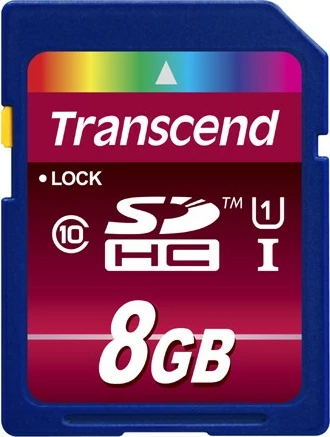 SD kartelë Transcend SDHC 8GB, Class 10, UHS-I, 90MB/s, e zezë