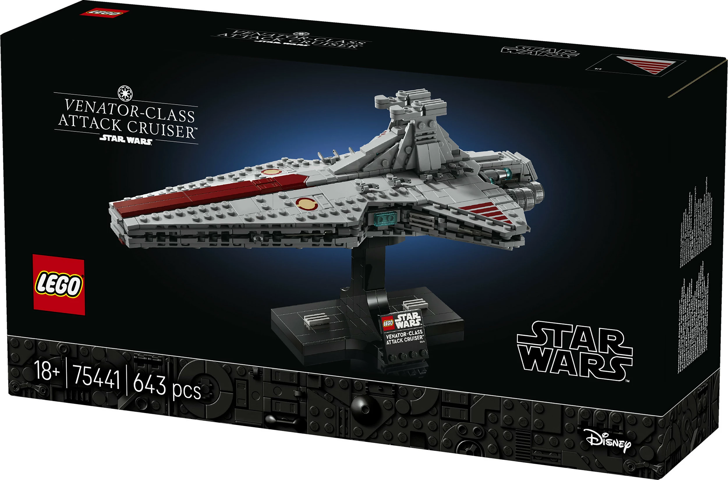 Set ndërtimi LEGO Star Wars Venator-Class Attack Cruiser 75441, 643 pjesë, 18+, shumëngjyrësh