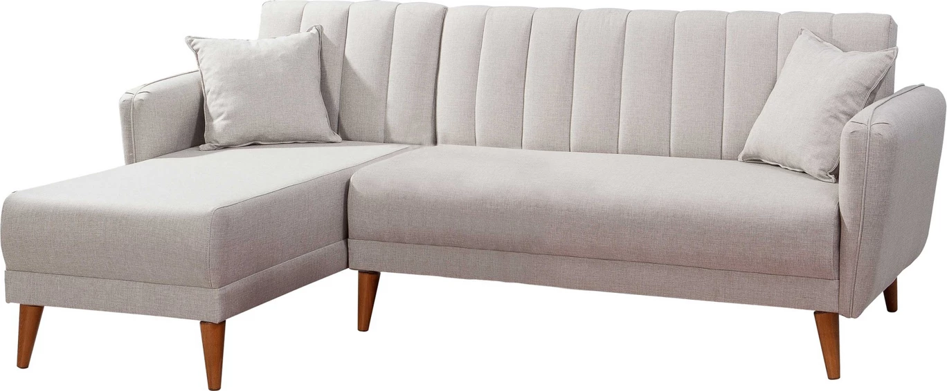 Kënd-sofë krevati Atelier del Sofa, kënd majtas, ngjyrë krem