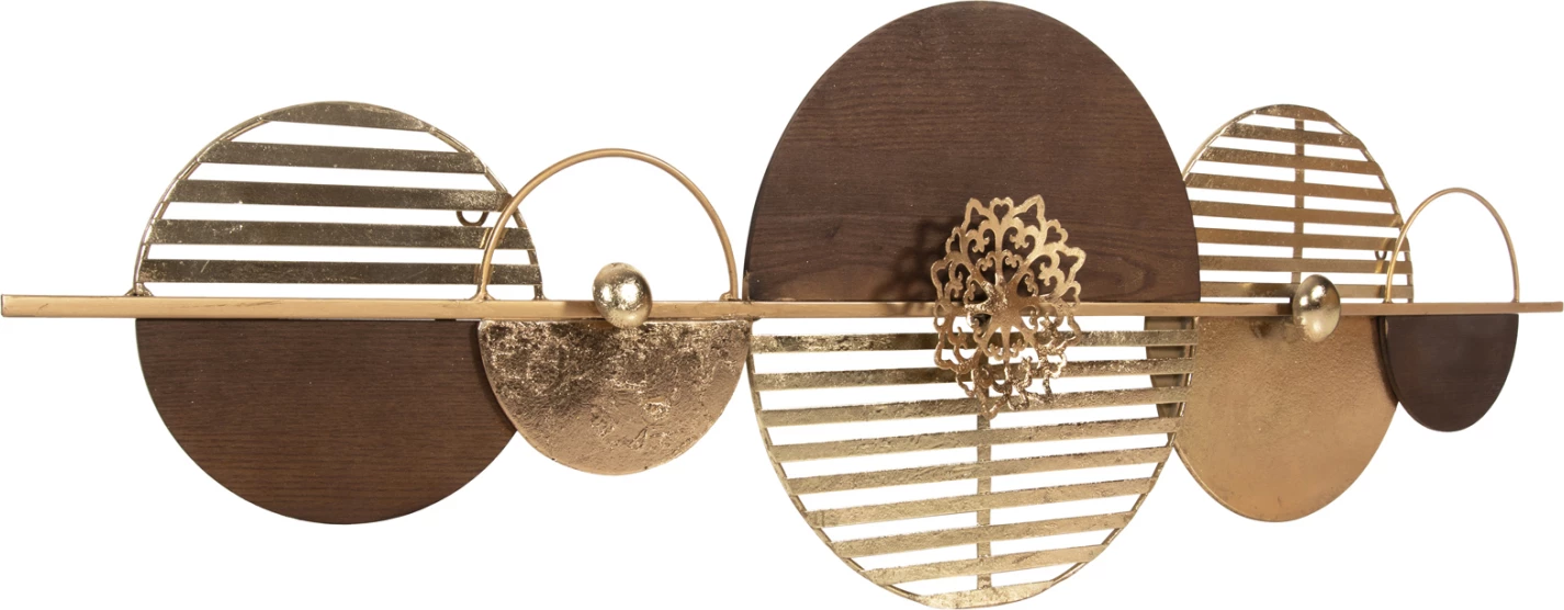 Dekor muri FH4210 metalik, ngjyrë kafe-ari, 125x39H cm