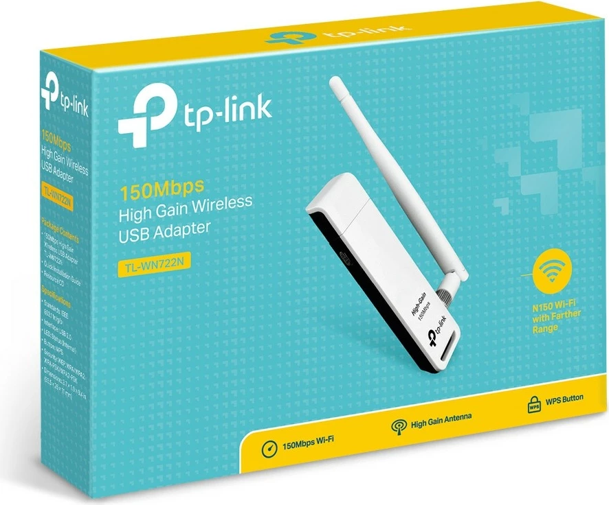 TP-Link TL-WN722N - USB 2.0, Network Adapter External