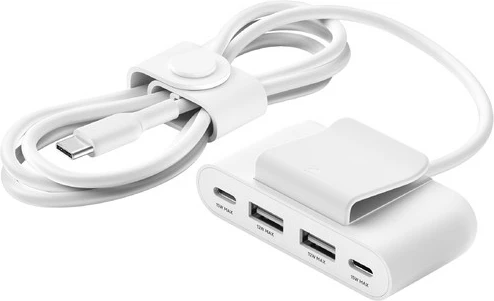 Hub USB Belkin BUZ001bt2MWHB7, 4 porta, USB Type-C/USB-A, 2m, bardhë