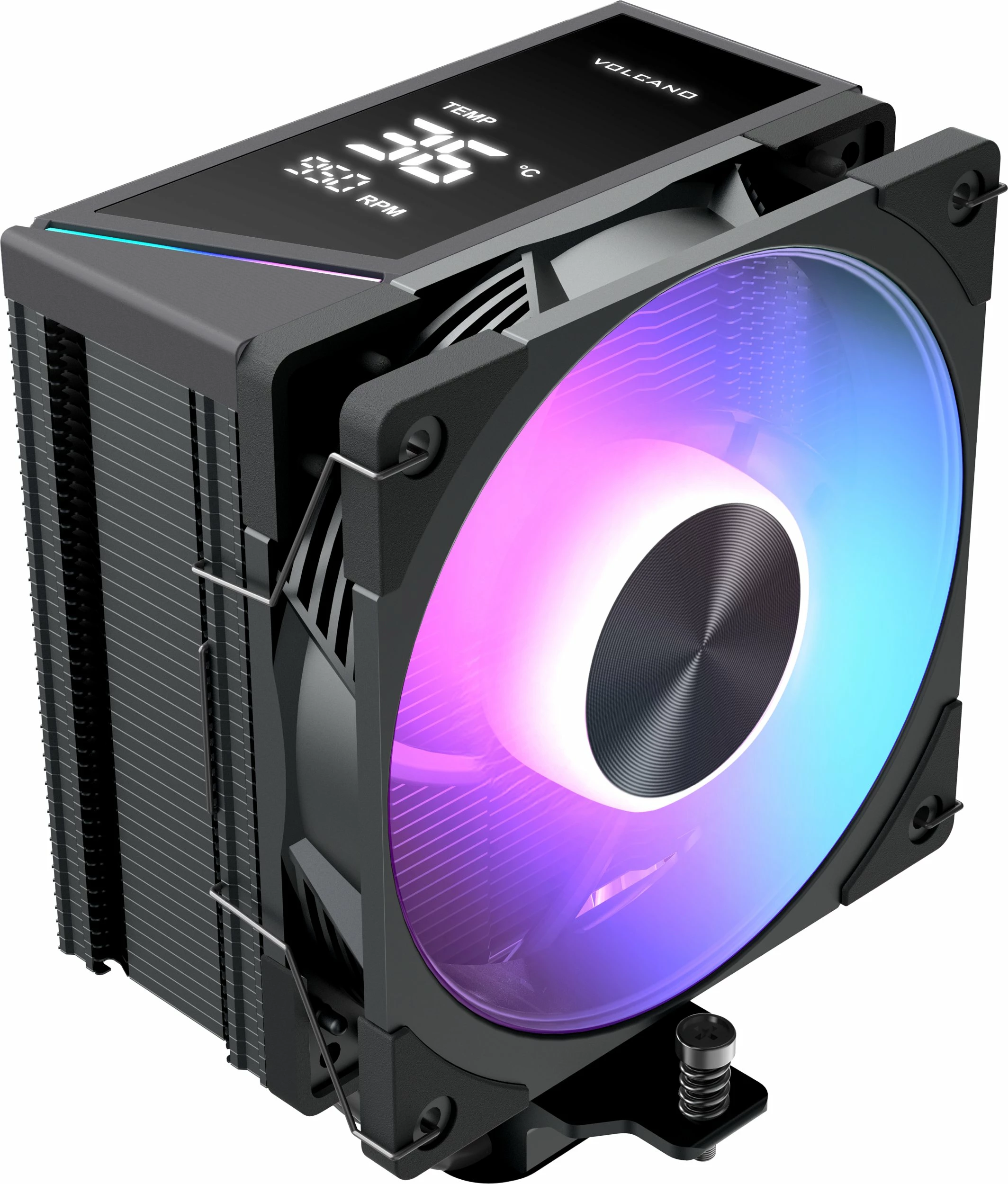Ftohës CPU Modecom Volcano 0C T102 LCD ARGB 120mm 190W, i zi