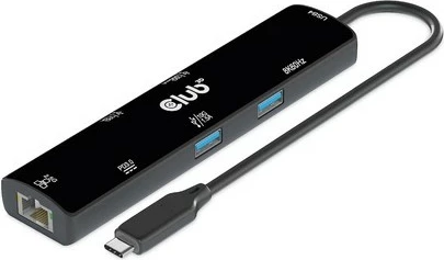 USB HUB Club3D 6in1, HDMI, 2xUSB-C, 2xUSB, LAN, 4K120Hz, PD100W, zi