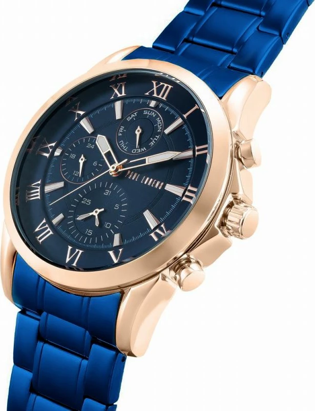 Orë dore për meshkuj Paul Lorens, bakri/navy blue