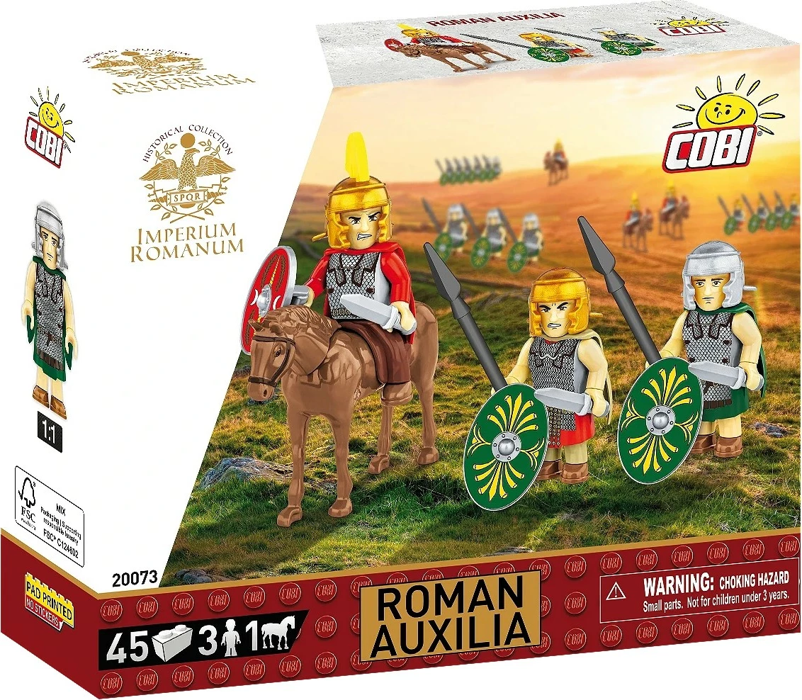 Set blloqesh ndërtimi, Cobi, COBI-20073 Roman Auxilia, 45 pjesë, 3 figurina, seri Imperium Romanum