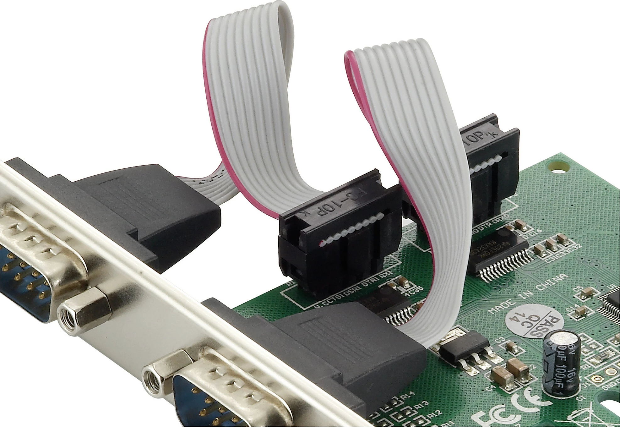 Kartë zgjerimi PCIe Conceptronic 2x RS-232, PCIe x1, 2.5 Gbit/s, e gjelbër