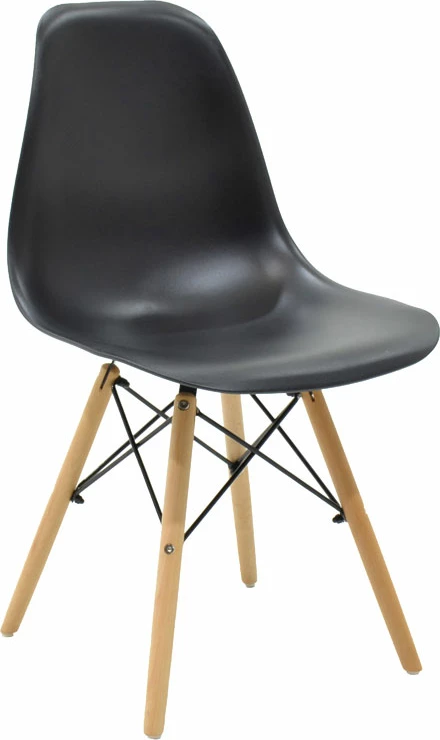 Set tavoline me karrige Manka I-Julita, 3 pjesë, ngjyrë sonoma truffle-e zezë, 80x80x77cm