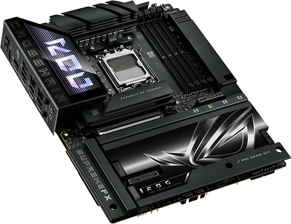 Pllakë amë ASUS ROG Crosshair X870E HERO BTF, Socket AM5, AMD X870E, DDR5 deri 256GB, Wi‑Fi, Bluetooth 5.4, e zezë