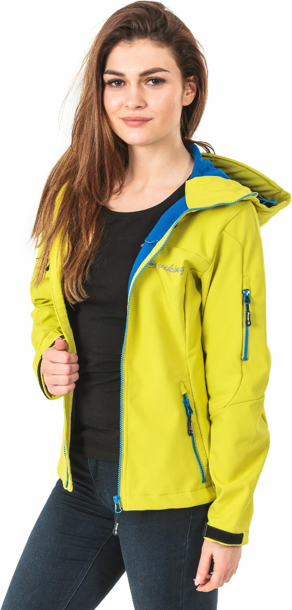 Xhaketë për femra Viking Eva 7007515S, softshell 4-way stretch, madhësia S, e verdhë