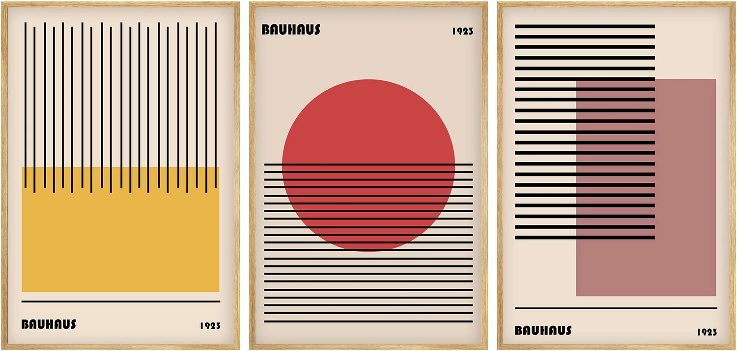 Set pikturash dekorative me kornizë, MDF, shumëngjyrëshe, Wallity Huhu250, 50x70cm (3 copë)