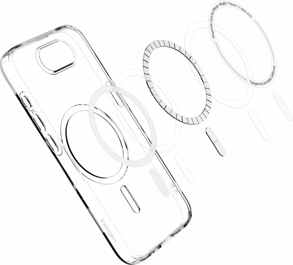 Mbështjellës Spigen Liquid Crystal Mag MagSafe për iPhone 16e, Transparent