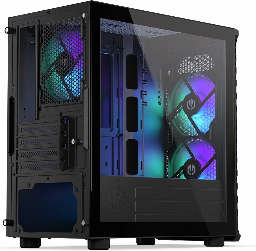 Kasë Endorfy Signum M30 ARGB (EY2A020), Mini Tower microATX, x3 PWM ARGB fanë, USB-C, e zezë
