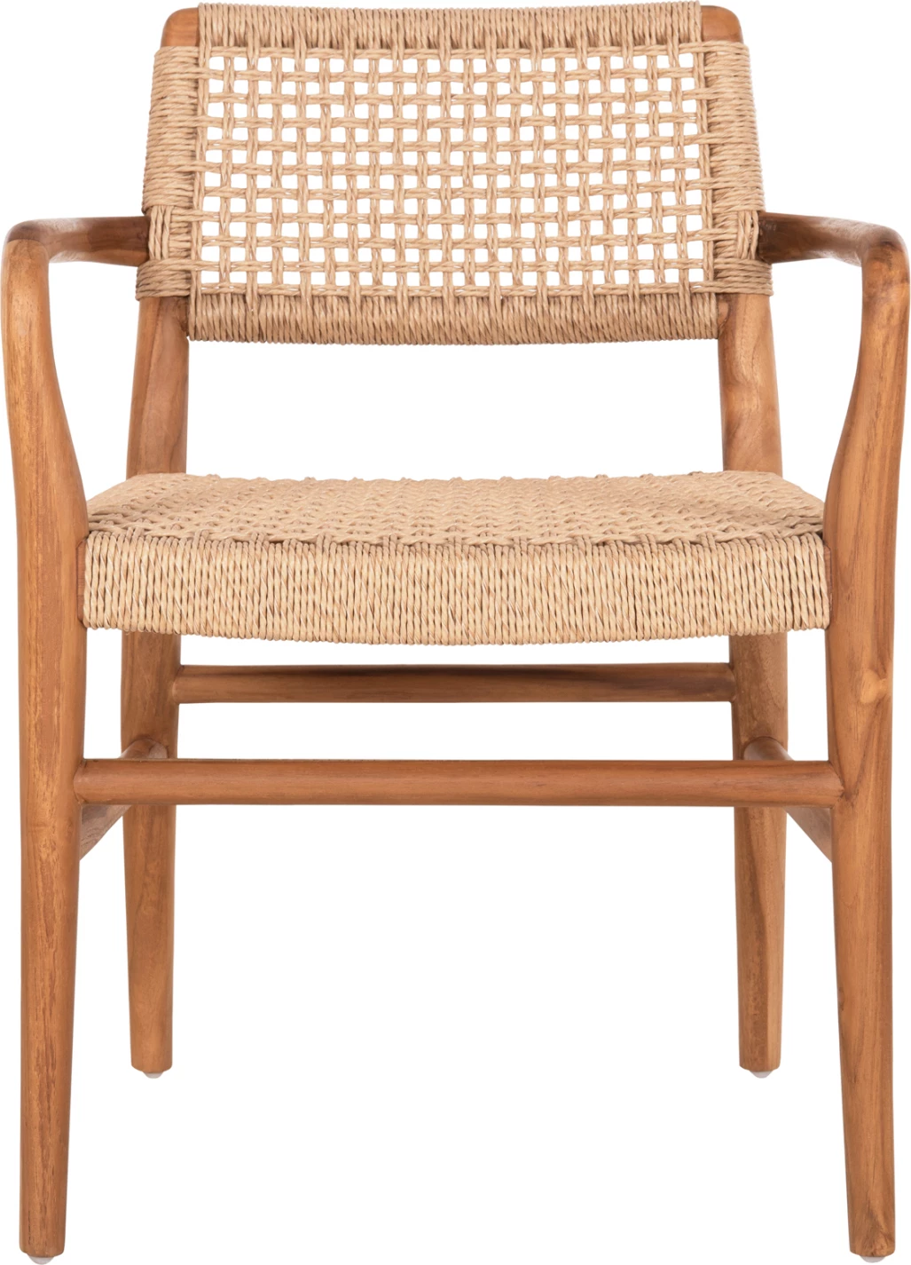 Karrige për ngrënie ROSCO FH6132 dru tik natyral, litar VIRO bezhë 56x54.5x78 cm