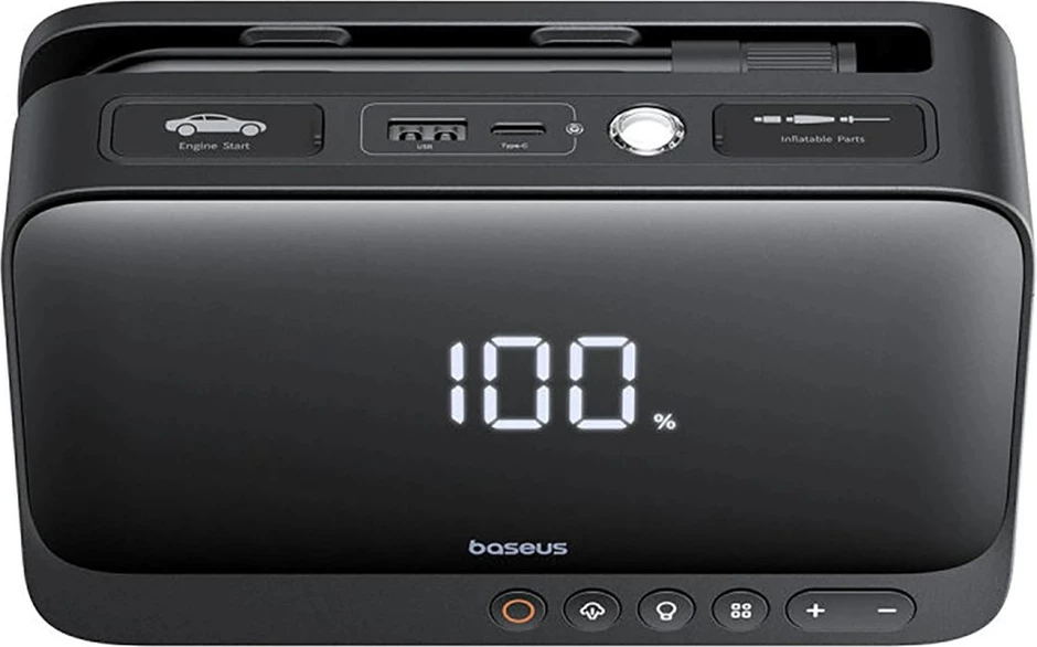 Jump starter, power bank, kompresor ajri Baseus Super Energy BS-CH013, 6000mAh, e zezë
