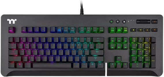 Tastierë gaming Thermaltake Level 20 GT RGB Cherry MX Silver, e zezë