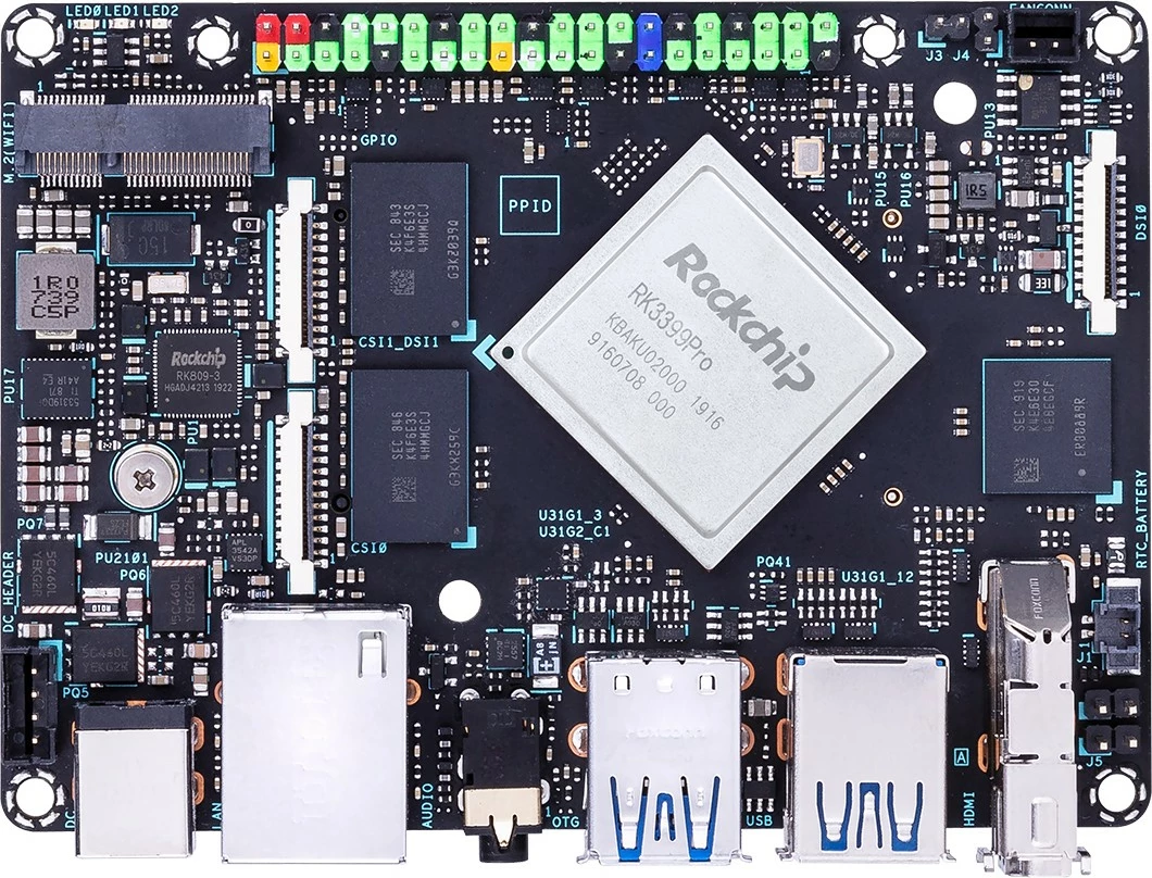Kasë ASUS Tinker Edge R, Rockchip RK3399Pro, 6GB RAM, 16GB eMMC, Wi-Fi, Bluetooth, NPU, zezë