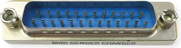 Adapter VALUE Mini Gender Changer DB-25, mashkull-mashkull, argjendtë