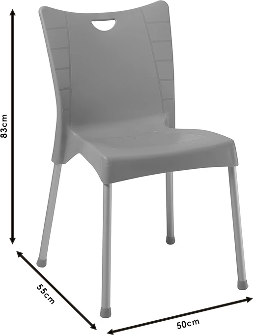 Karrige Crafted PP ngjyrë kapuçino - këmbë alumini