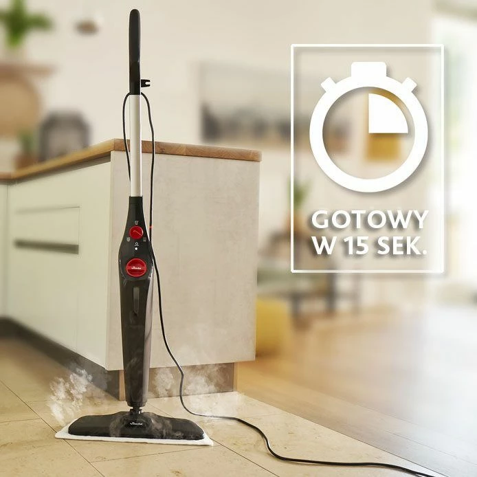 Mop me avull Vileda Steam Plus XXL 1550 W, 0.40 L, 40 cm, kabllo 7 m, i zi