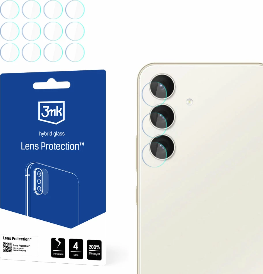 Xham mbrojtës kamerë 3mk Protection për Samsung Galaxy S24, set