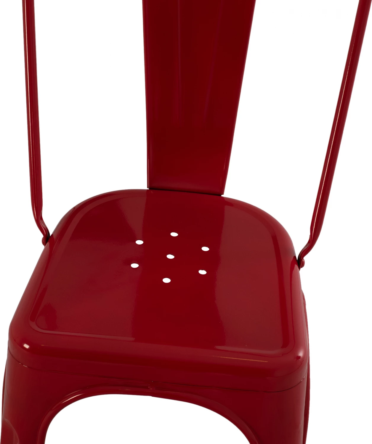 Karrige për ngrënie Melita FH8641.04 metalike, ngjyrë e kuqe, 43x50x82H cm