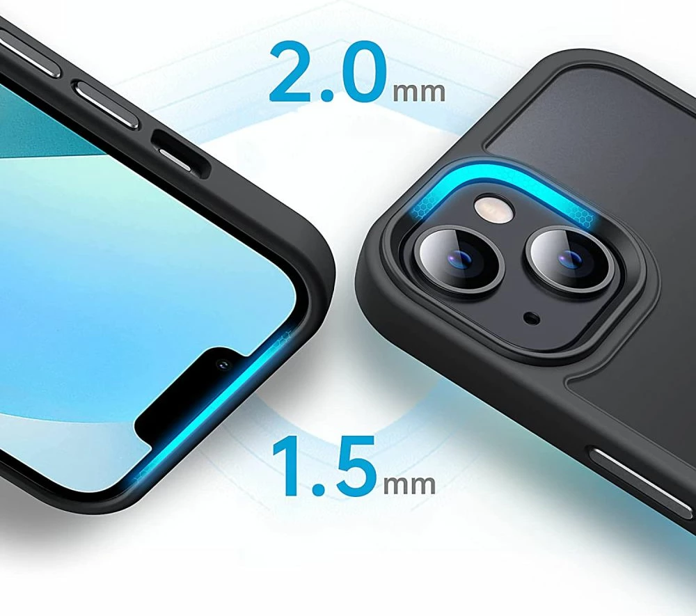 Mbështjellës Tech-Protect MagMat për iPhone 13, MagSafe, Gjysem-transparent, Zi