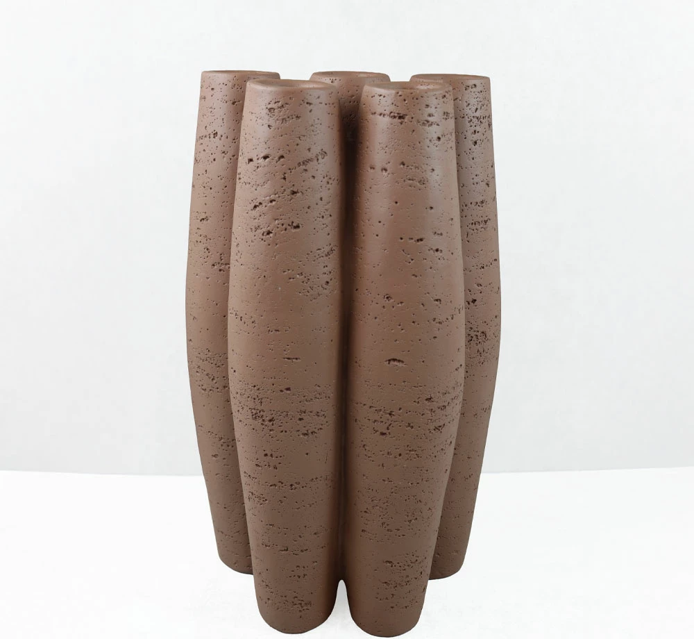 Vazo ORIN, ngjyrë kafe, 23x15.5x38cm, rrëshirë