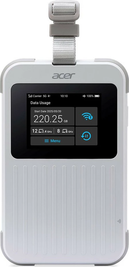Ruter portabël Acer Connect M6E 5G, Wi-Fi 6E, 8000mAh, i bardhë