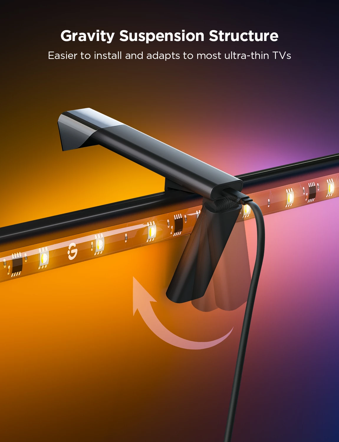 Ndriçim LED prapa TV Govee Envisual TV Backlight 3 Lite, 55-65\", me kamerë, RGB