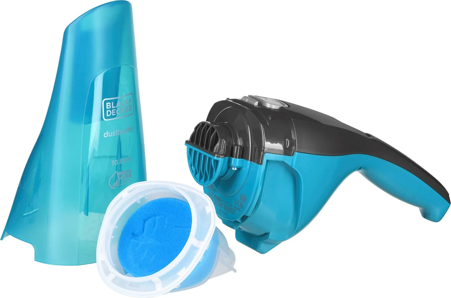 Aspirator portativ Black & Decker WDC215WA, Blu, pa qese