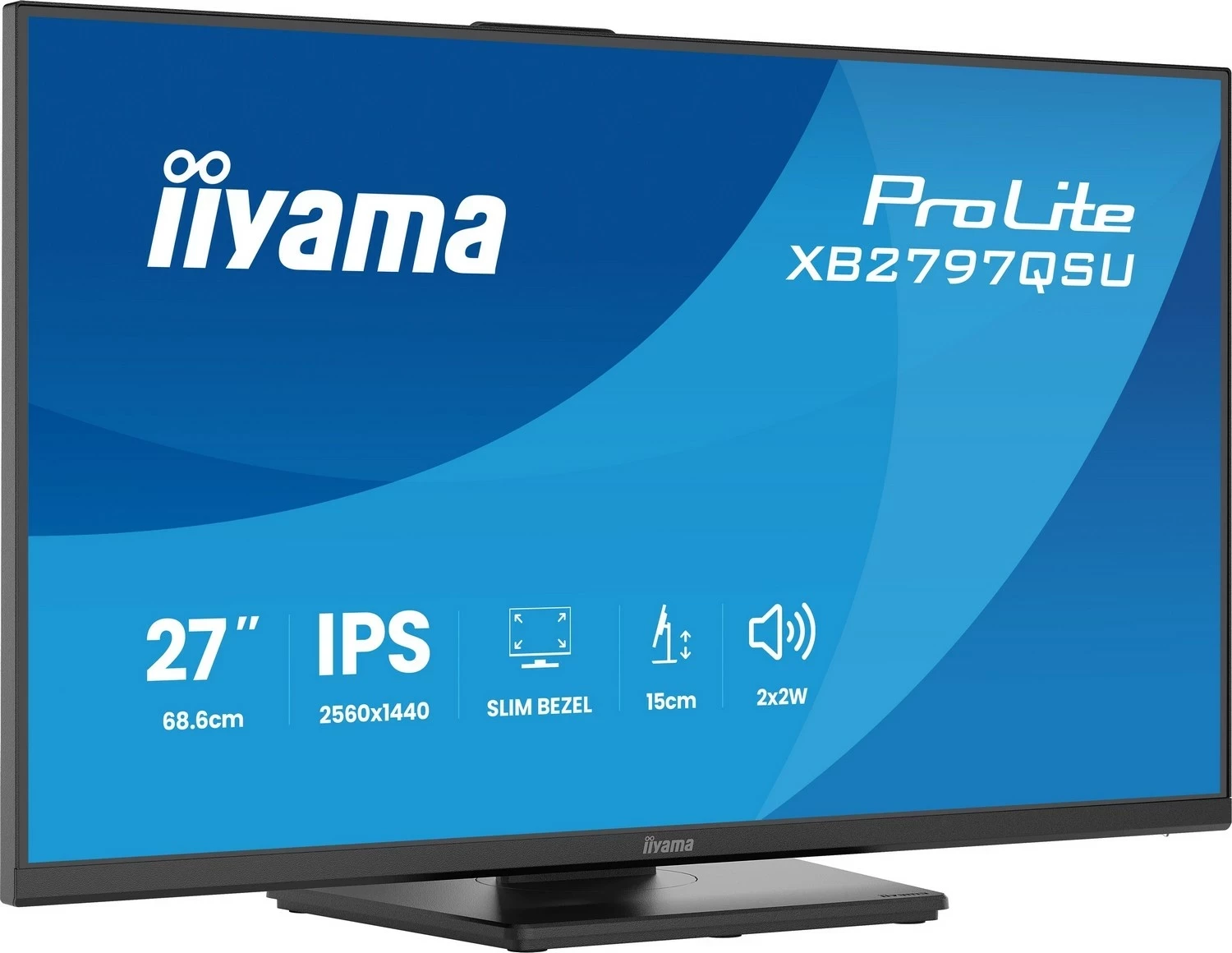 Monitor iiyama ProLite XB2797QSU-B1, 27 inch, IPS, 2560x1440, LED, i zi