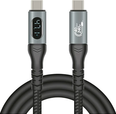 Kabllo USB-C DeLOCK USB4 40Gbps, 1m, PD 3.1 240W, 8K 60Hz, e zezë