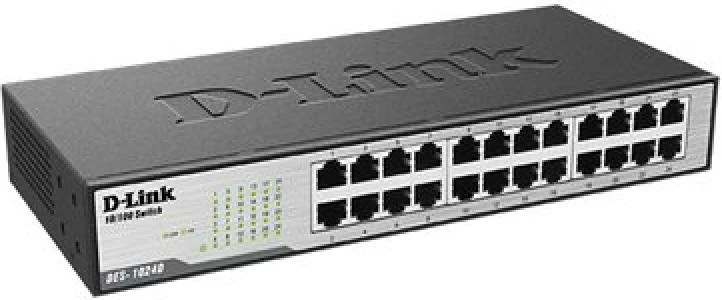 Switch, D-Link DES-1024D, 24 porte 10/100 Mbps, desktop/rack, fanless