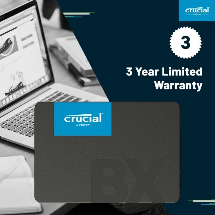 SSD disk Crucial BX500 CT500BX500SSD1 500GB 2.5\" SATA3 3D NAND, e zezë