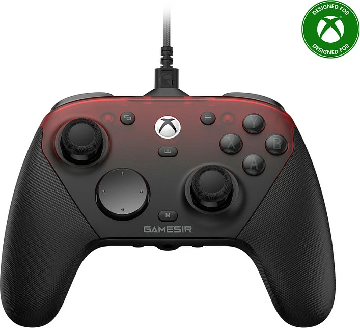 Kontroller GameSir G7 Pro për Xbox, wireless + me kabllo, USB-C, 1200 mAh, zi/kuq