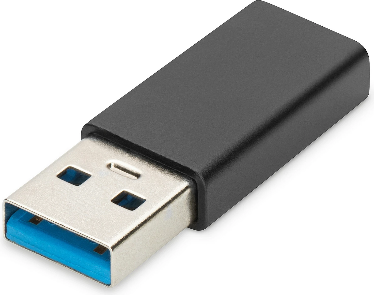 Adapter USB DIGITUS, USB-A (Male) në USB-C (Female), 5 Gbit/s, i zi