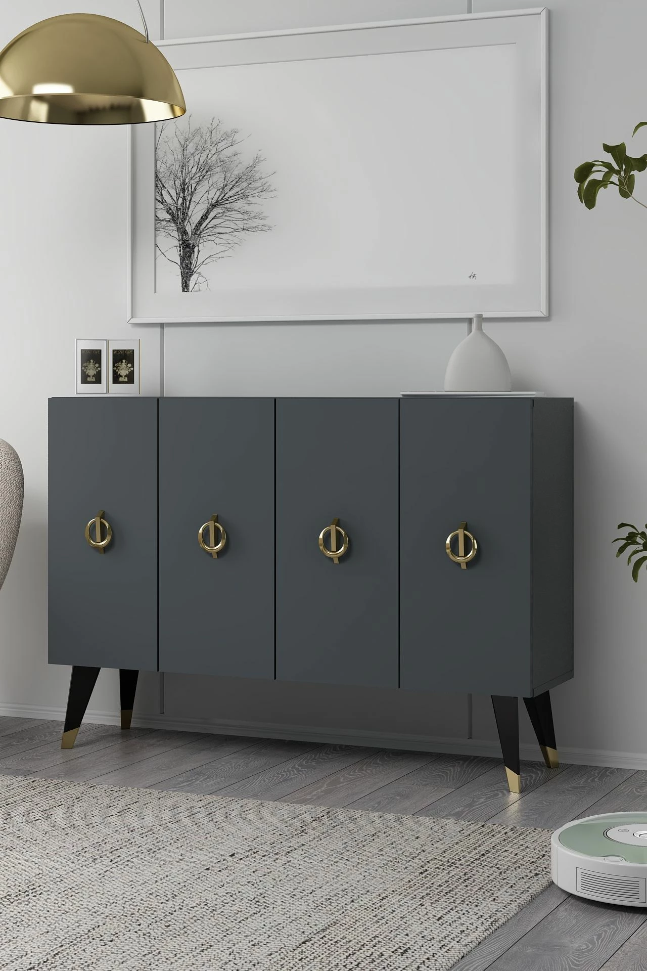 Konsol Skye Decor, anthracite, gold, 8185KM-32