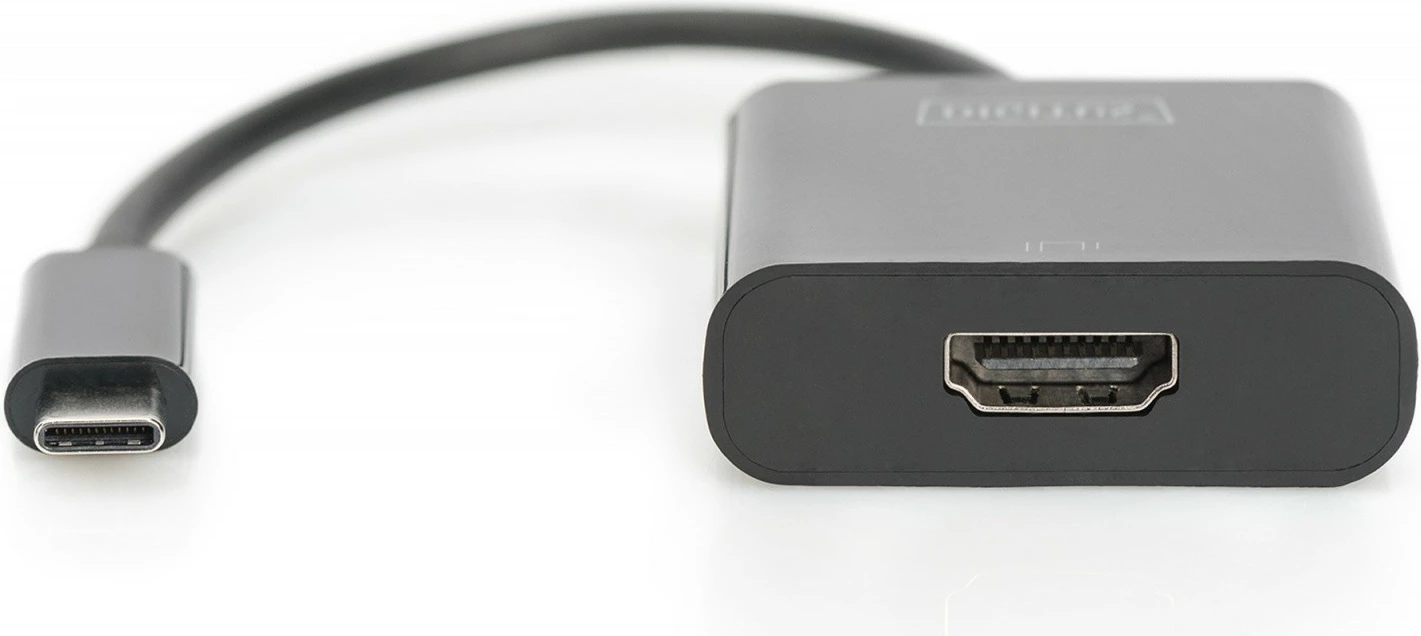 Adapter grafik Digitus DA-70852, USB Type-C në HDMI, 4K 30Hz, 15cm, i zi