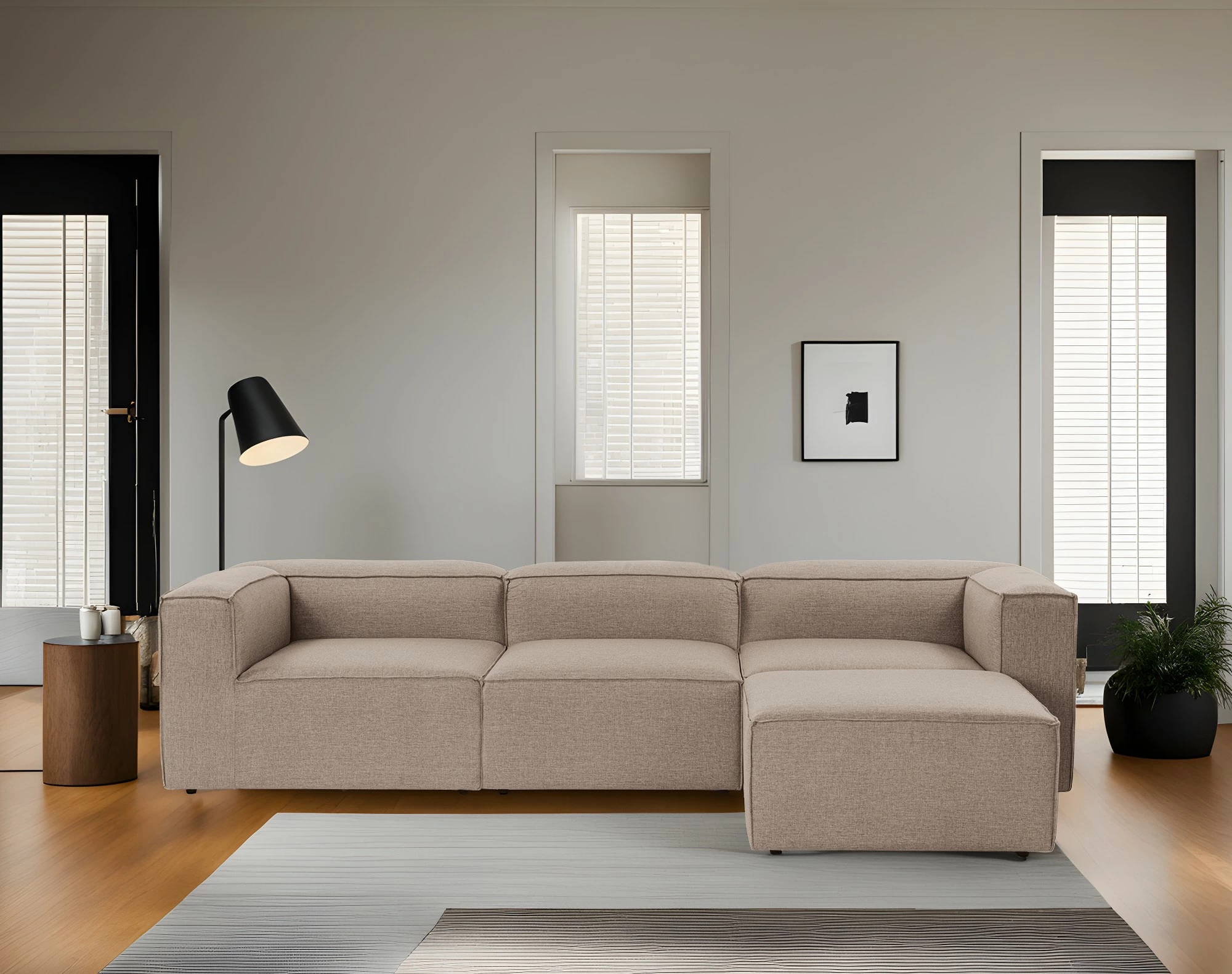Kënd divan Atelier del Sofa, Fora, ngjyrë kafe