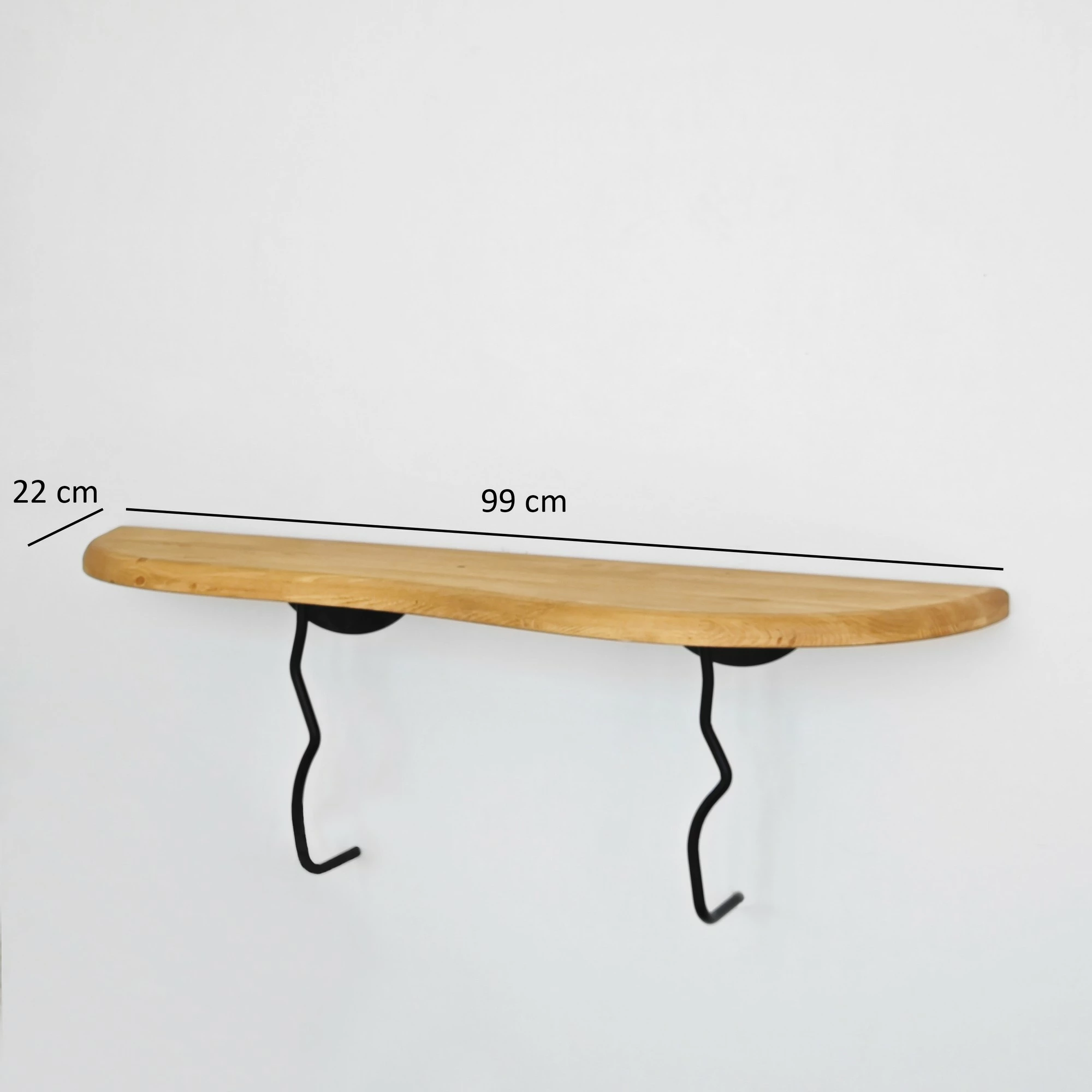 Raft muri Skye Decor, ngjyrë e zezë dhe lis