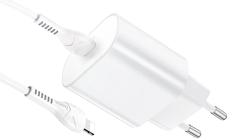 Karikues muri HOCO Jetta N22 PD 25W USB-C, me kabllo USB-C në Lightning 1m, i bardhë