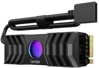 SSD intern, Lexar NM1090 1TB PCIe 5.0 Gen5 M.2 2280 11500/9000 me ftohës me RGB, e zezë