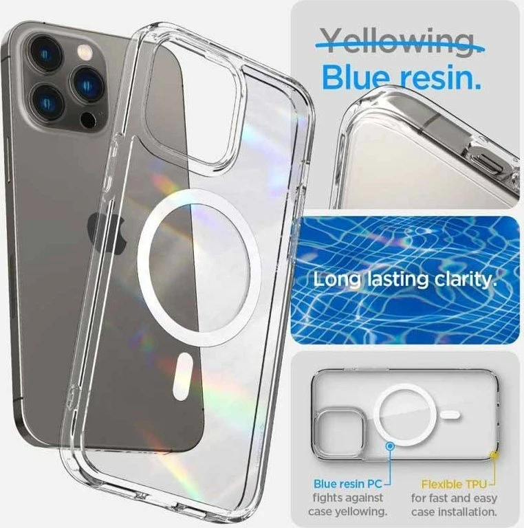 Mbështjellës Spigen Ultra Hybrid MagSafe për Apple iPhone 14 Pro, i bardhë