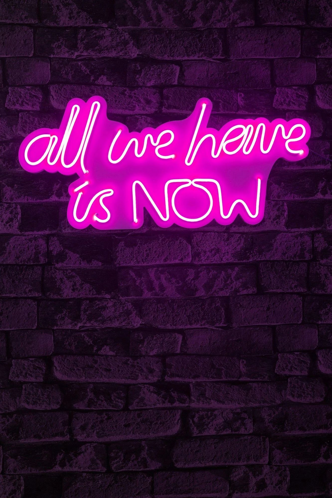 Dritë dekorative LED plastike, 'all we have is NOW', ngjyrë rozë