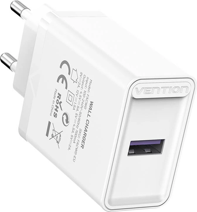 Karikues USB Vention FACW0-EU, 22.5W, i bardhë