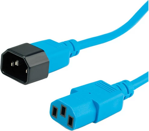 Kabllo rryme ROLINE 19.08.1522, IEC C14 në C13, 1.8 m, 10A/250V, blu
