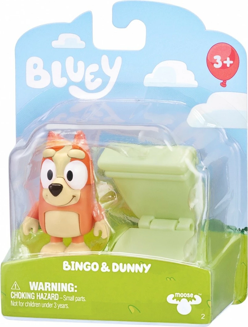 Figurinë Bluey Tm Toys BLU18040, Bingo & Dunny, plastikë, për fëmijë, shumëngjyrëshe, 1 copë